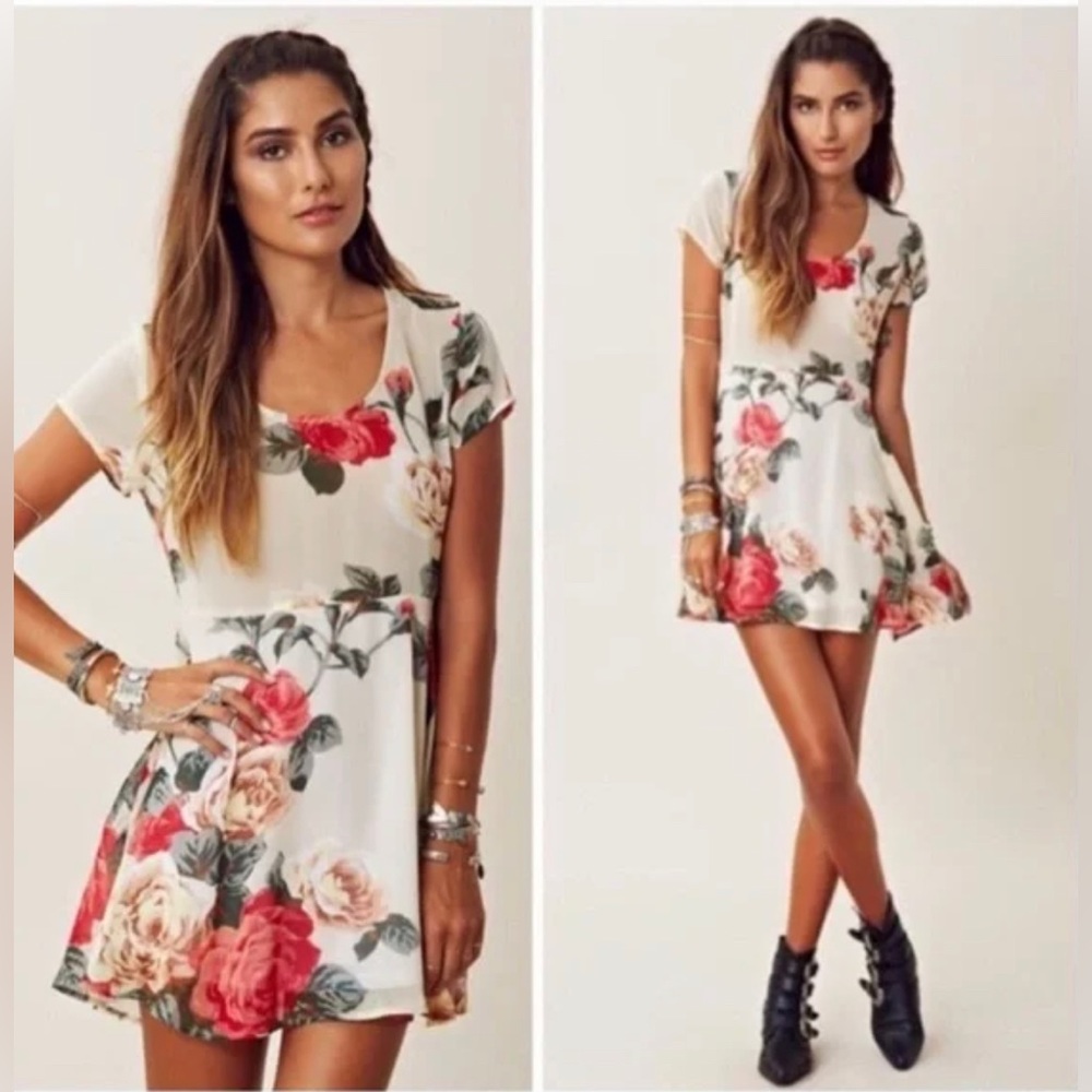 Show Me Your Mumu Lady Rose Dress Sheer Top - Picture 1 of 7